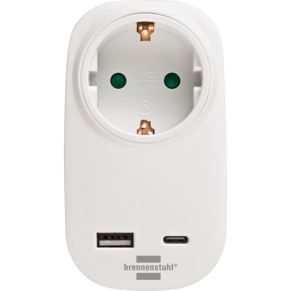 Brennenstuhl Steckdosenadapter mit USB-A/C