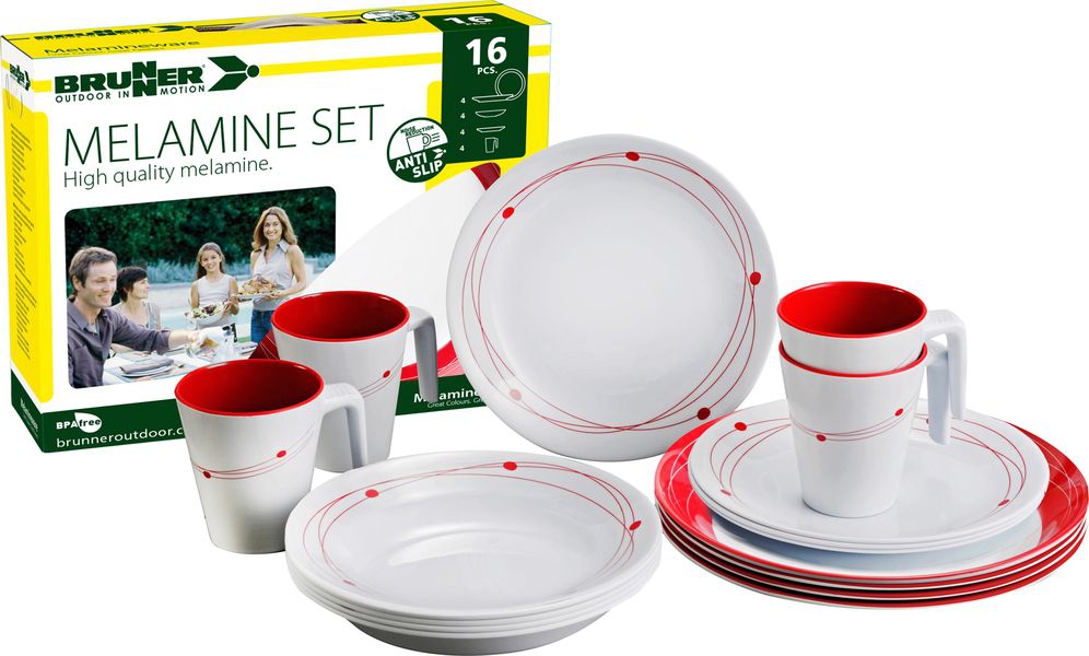 Geschirrset Melamin Cosmic 16-teilig