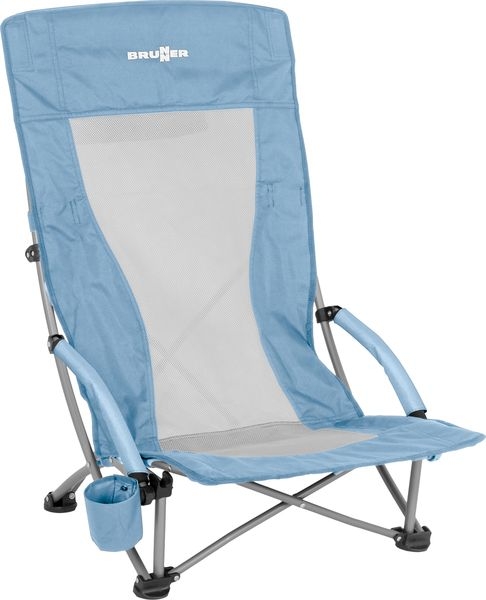 Strandstuhl Cuba Highback, blau/grau