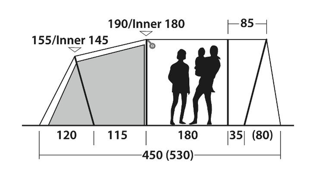 4 Personen Tunnelzelt Durango 4