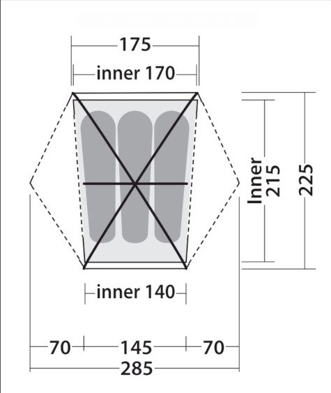 3 Personen leichtgewicht Kuppelzelt Seeker 3 LW