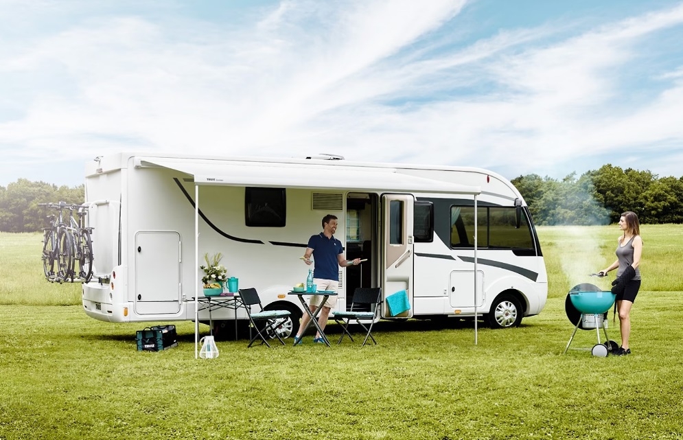 Markise TO 5200, 3 x 2,5 m, Gehäuse anthrazit, Mystic-Grau