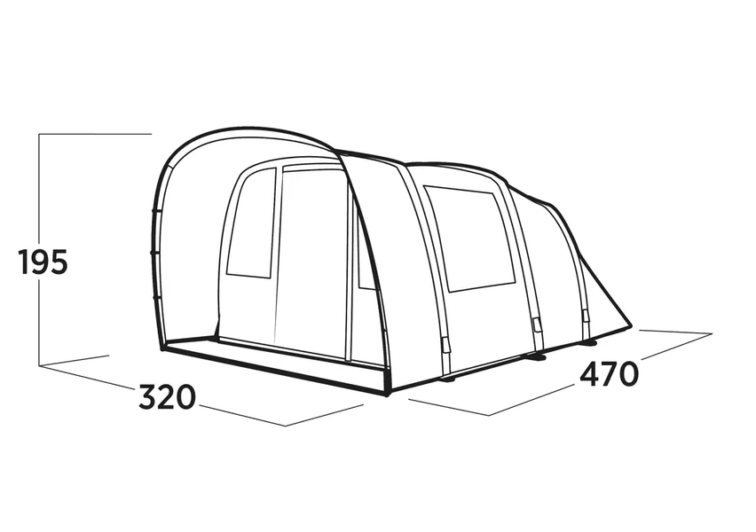 5 Personen Tunnelzelt Brimnes 5 Air