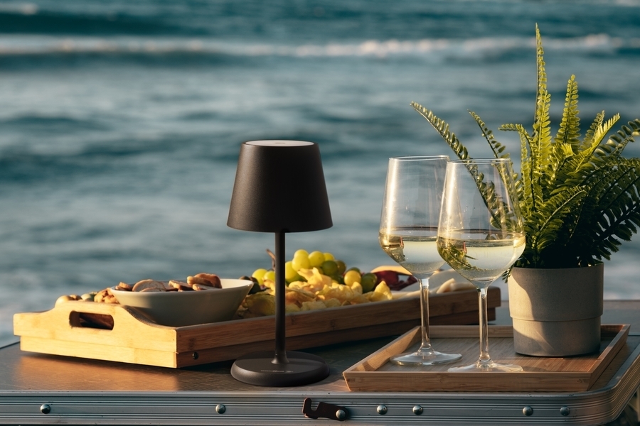 wiederaufladbare Tischlampe Lucien braun