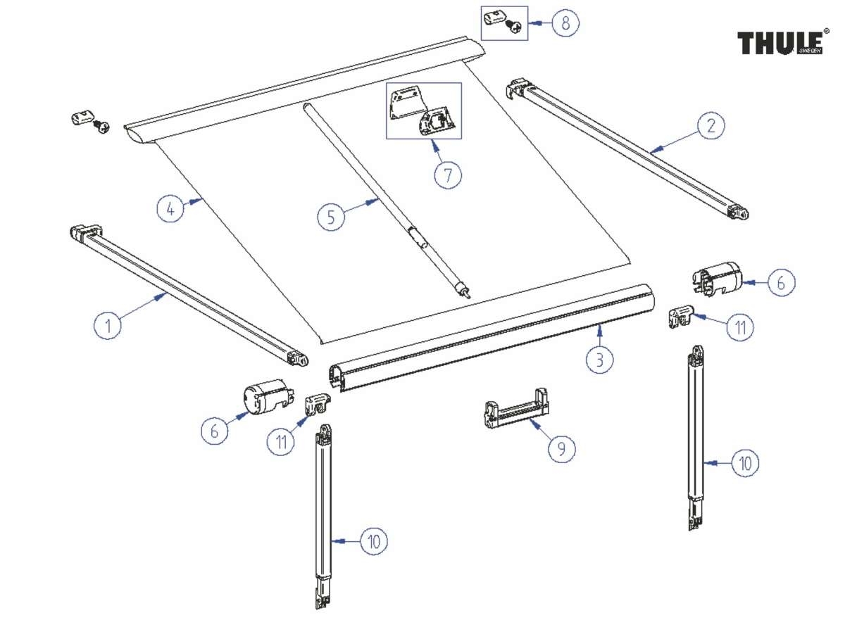 Sackmarkise 1200, 3 x 2,5 m, Mystic-Grau II.Wahl