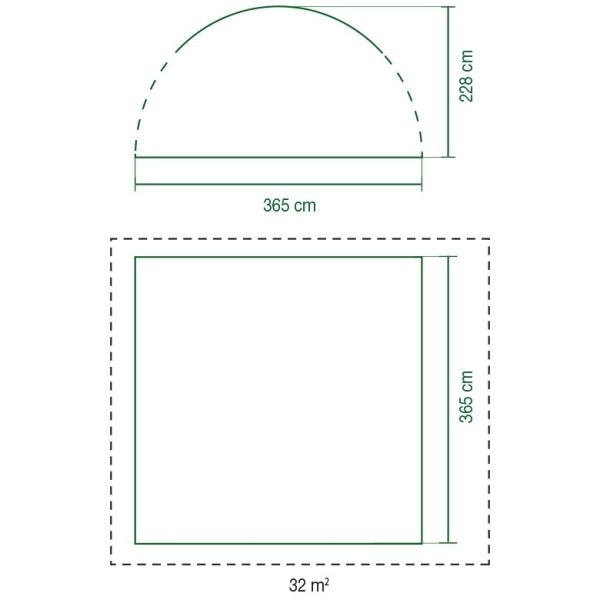 Pavillon Shelter Pro L 365 x 365 x 218 cm