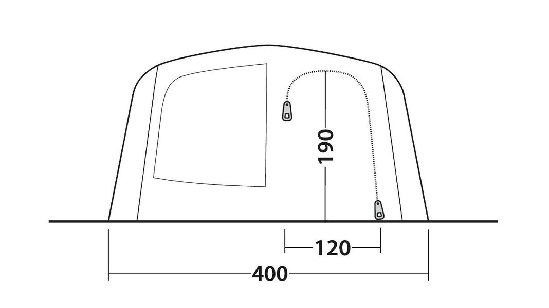 6-8 Personen Tunnelzelt Tennessee 6+2 Air inkl- Teppich und Unterlage