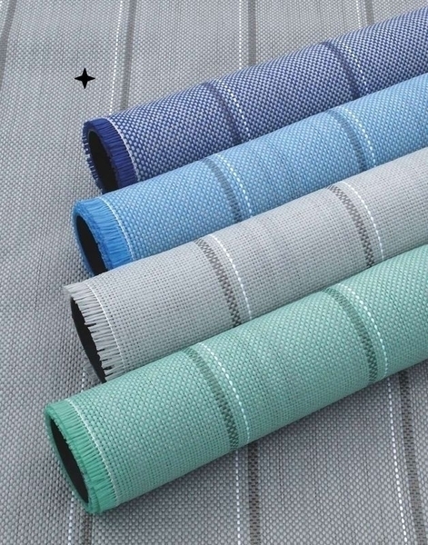 Vorzeltteppich Standard Rigato dunkelgrau Tiefe 200cm