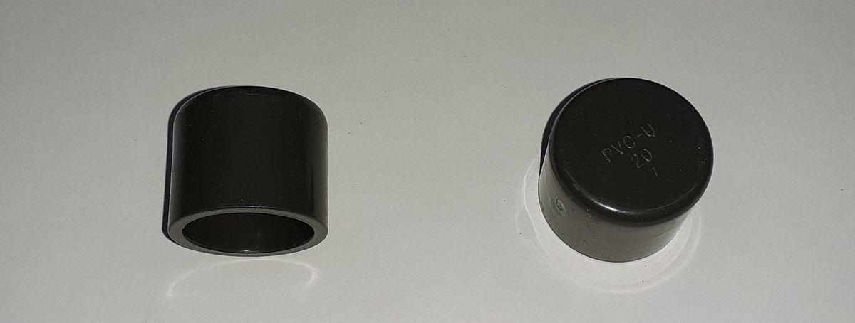 Plastikkappe für Rohr 22mm, grau