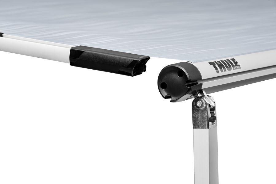 Omnistor Markise 3200, 2,5 x 2,5 m, Gehäuse anthrazit, Uni-Grau II. Wahl