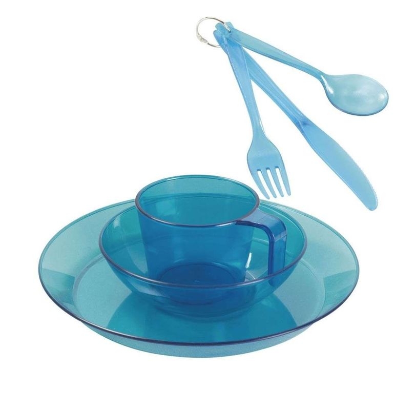 Camping Set für 1 Person Farbe blau