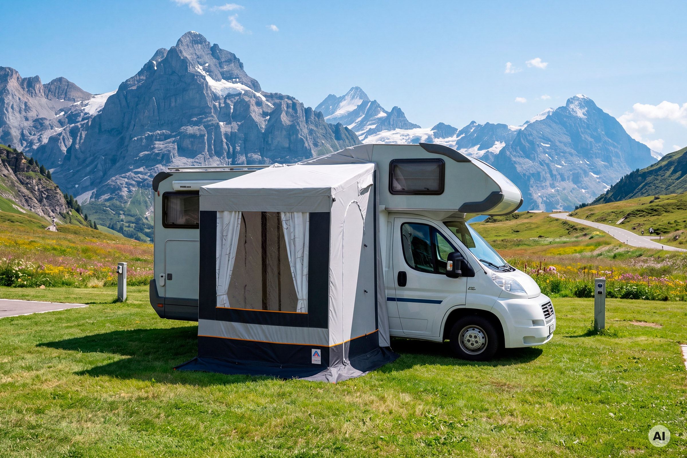 Freistehendes Winter Reisemobil Vorzelt BERNINA 180 x 180 cm Ausstellungsstück