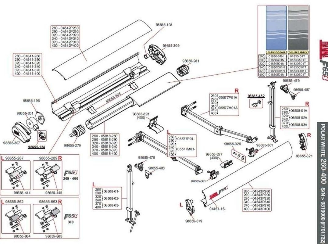 Endkappe F65s (links) - weiß
