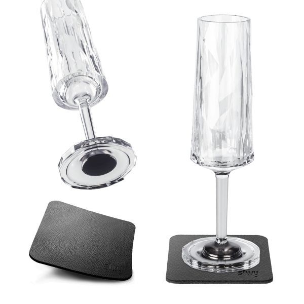 Magnet-Kunststoffgläser Sektglas 100 ml, 2er-Set (crystal)