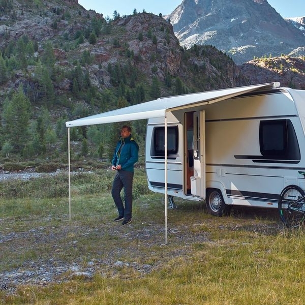 Markise 6300 450x250cm Weiß/Mystic-Grey II. Wahl