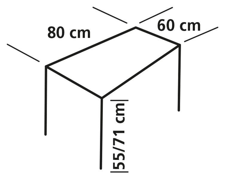 Klapptisch Rochefort M 80 x 60 cm
