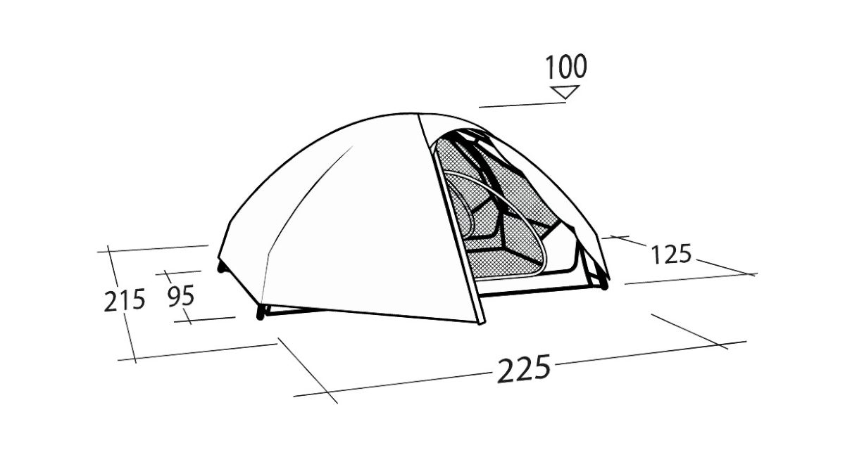 2 Personen leichtgewicht Kuppelzelt Seeker 2