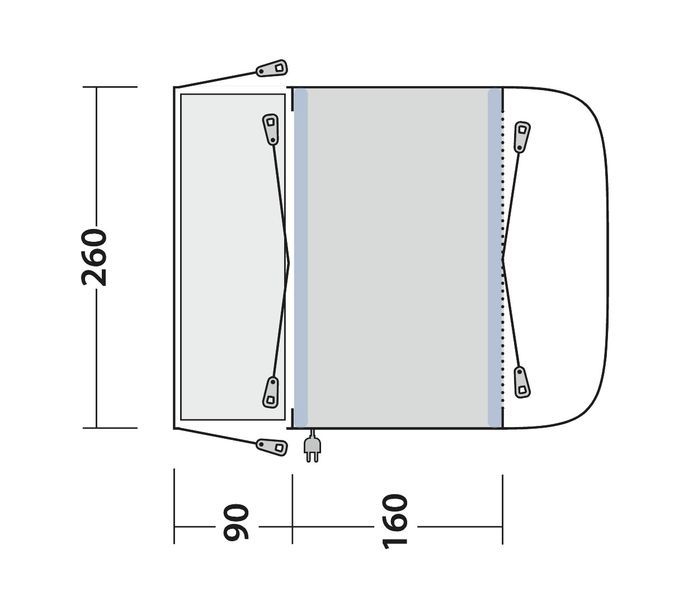 Busvorzelt Newburg 160 Air Modell 2023