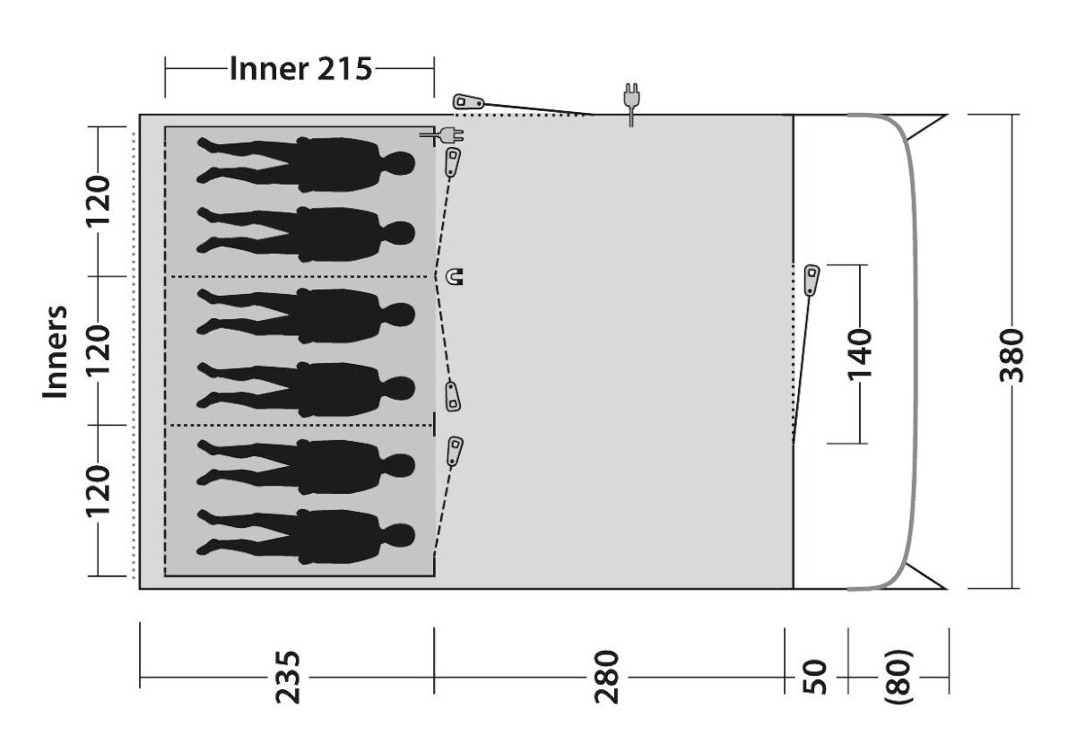 6 Personen Tunnelzelt Denver 6 6 Personen Tunnelzelt Denver 6