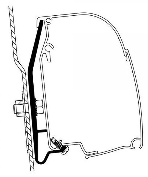 Adapter Ford Nugget Westfalia mit Hochdach für Thule 4200
