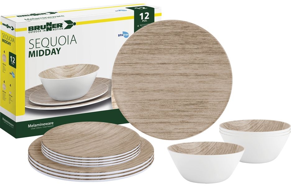 Geschirrset Midday Sequoia 12-teilig