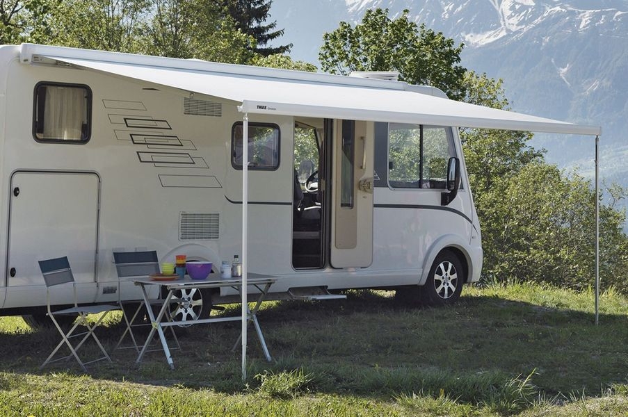 Omnistor-Markise 8000, 5,00 x 2,75m, Mystic-Grau  II. Wahl
