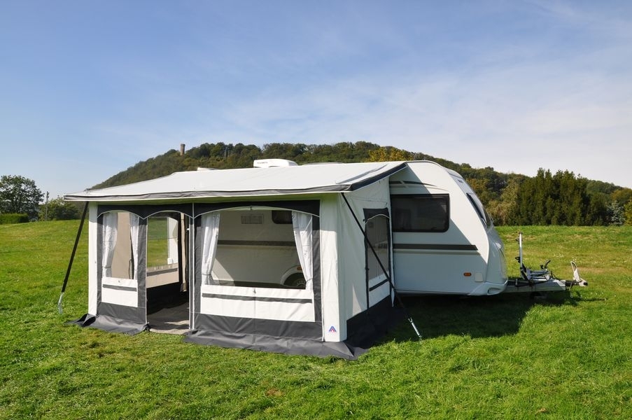 Dauerstand Teilzelt Friesland 400x240cm Einzug links