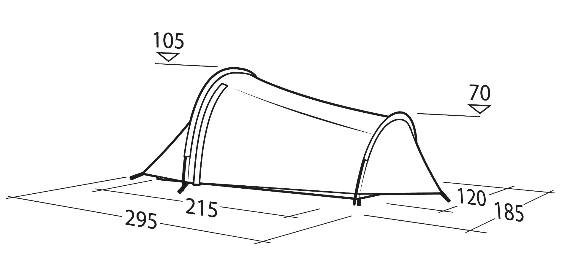 2 Personen Tunnelzelt Challenger 2 Exp Ausstellungsstück