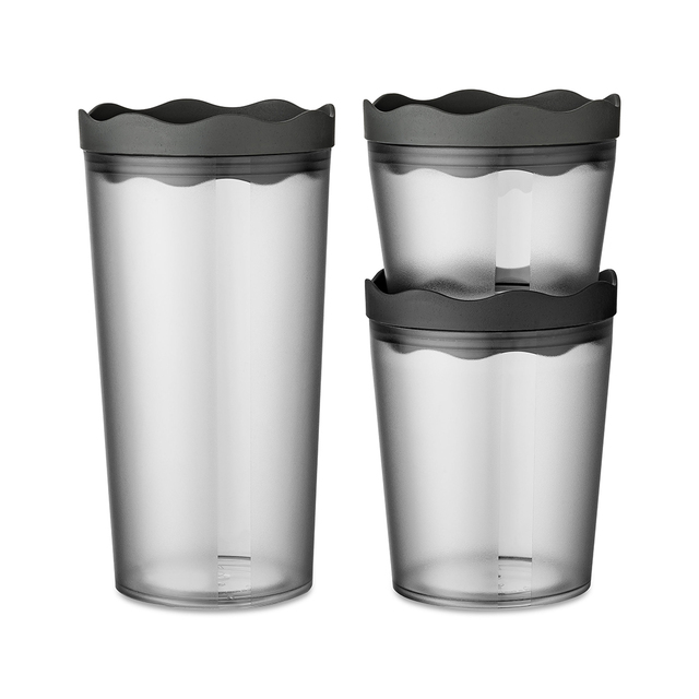 Vorratsdosen koziol Prince 3er-Set Oslo Farbe nature ash grey