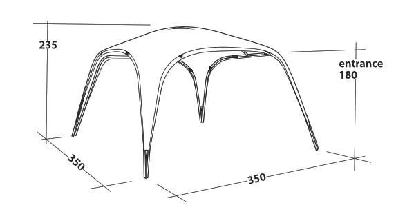 Pavillon Summer Lounge L 3,5x3,5m Ausstellungsstück