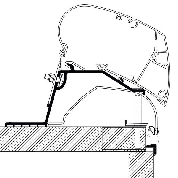 Roof Adapter für Hobby Wohnwagen Bj. 2014 - 2023 zu Omnistor Serie 6 und 9