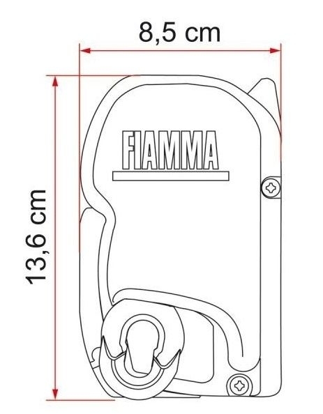 Markise ZIP S 300 Polar White/Royal Grey inkl. Privacy Room 300cm M