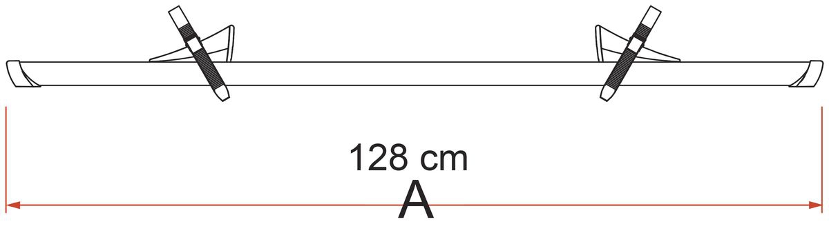 Fahrradschiene Rail Premium S 128 cm schwarz