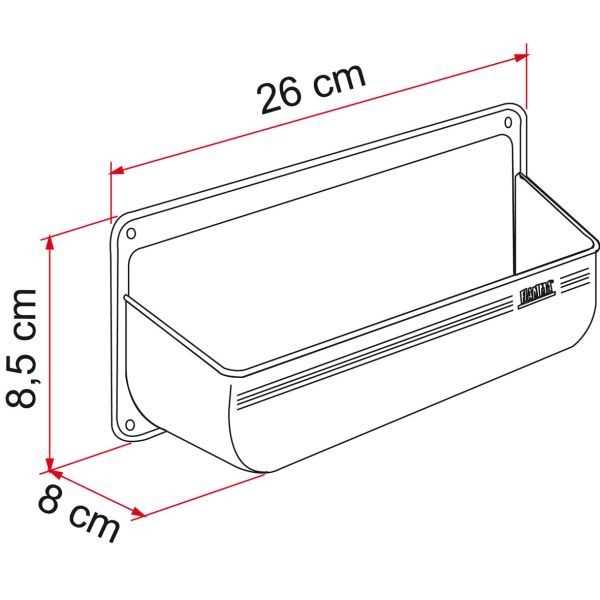 Staubehälter für Wand oder Tür