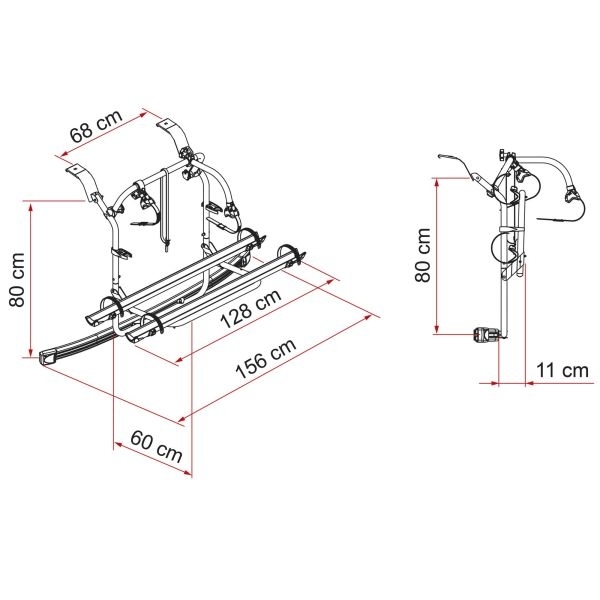 Fahrradträger Carry-Bike Ford Custom schwarz
