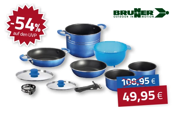 Brunner Alu-Koch-topfset Skipper 9+1 Ø 24 cm