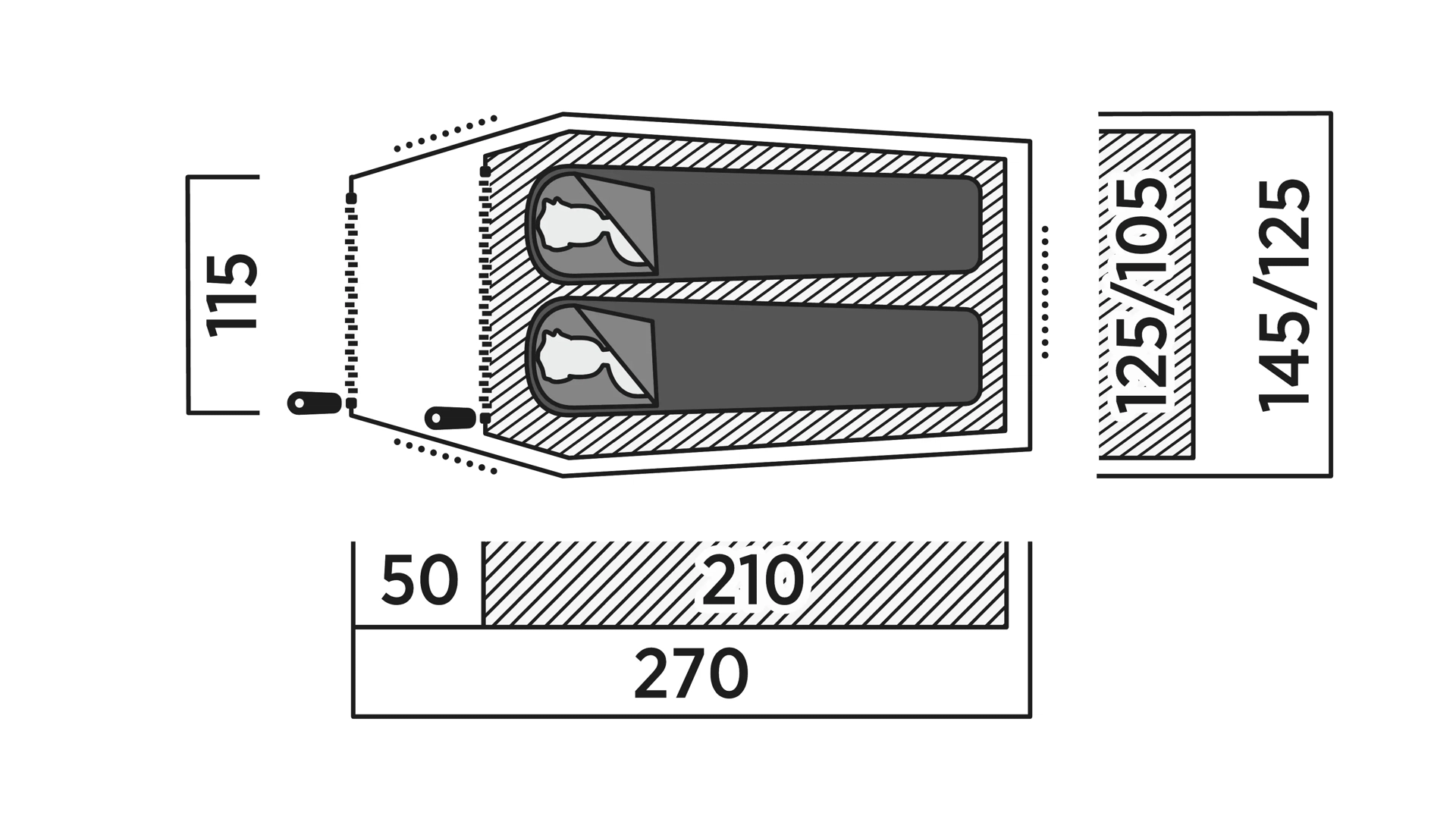 2 Personen Tunnelzelt Reindal 2 Ausstellungsstück