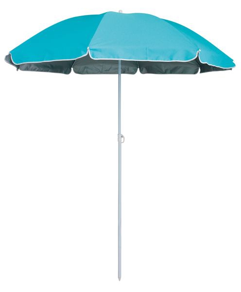 Hochwertiger Sonnenschirm Soleil Ø 180 cm Azurblau, UV Schutz 50+