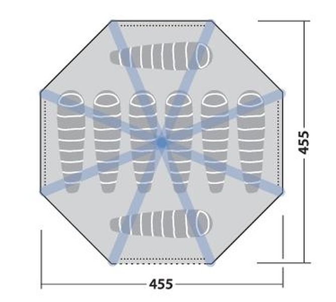 Field Yurt für 8 Personen MUSTER - Polyester mit Alu-Gestänge