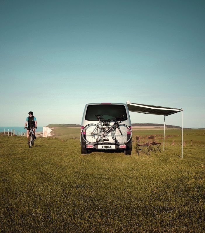 Markise TO 5102 für VW T5/T6, 2,6 x 2 m, Gehäuse hellgrau, Mystic-Grau