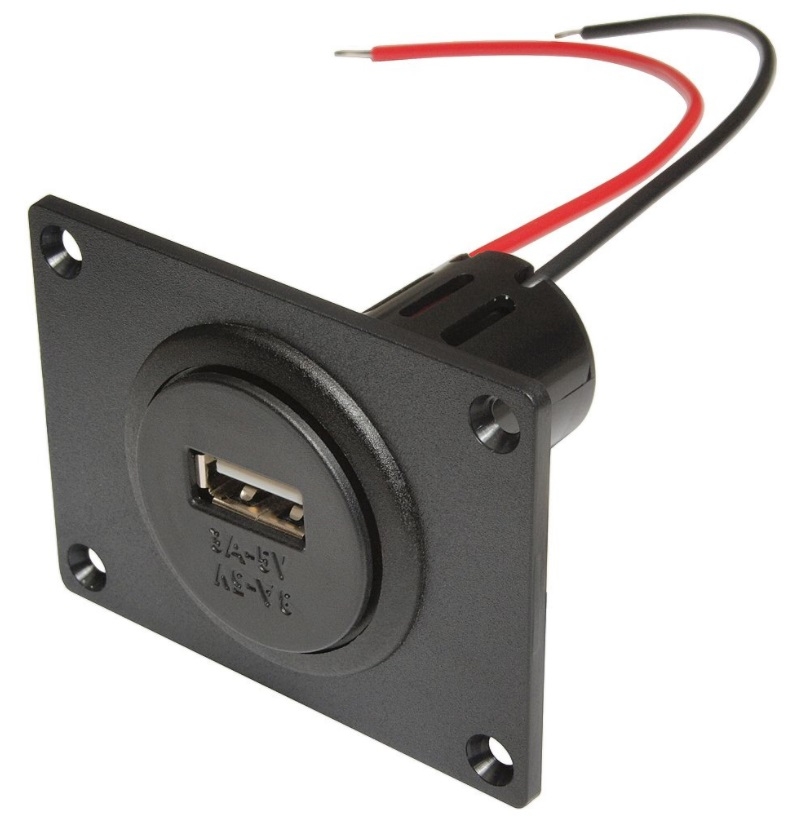 Power USB Doppelsteckdose inkl. Montageplatte 2500 mA