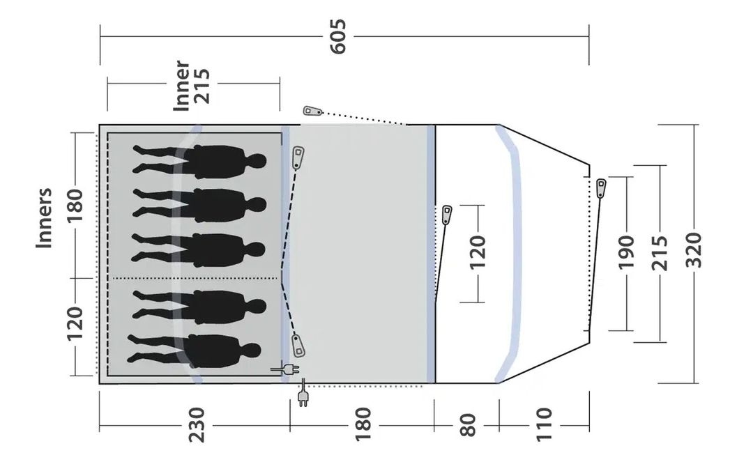 5 Personen Tunnelzelt Hornet 5 Spring Collection 2026