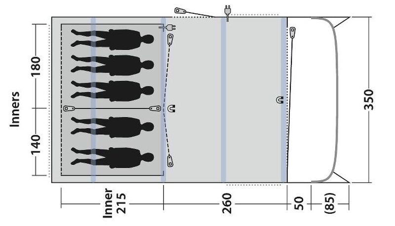 5 Personen Tunnelzelt Avondale 5PA
