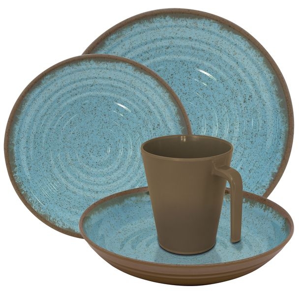 Melamin Geschirrset Ocean 16-teilig