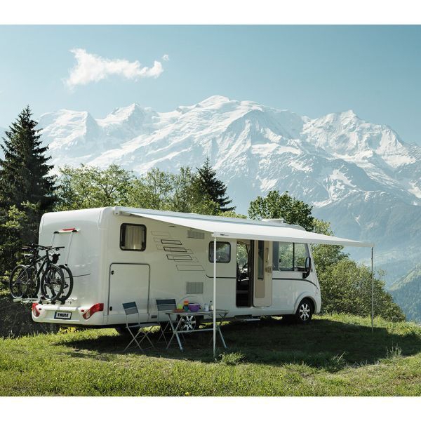 Wandmarkise 8000, 5 x 2,75 m, Gehäuse anthrazit, Mystic-Grau II. Wahl