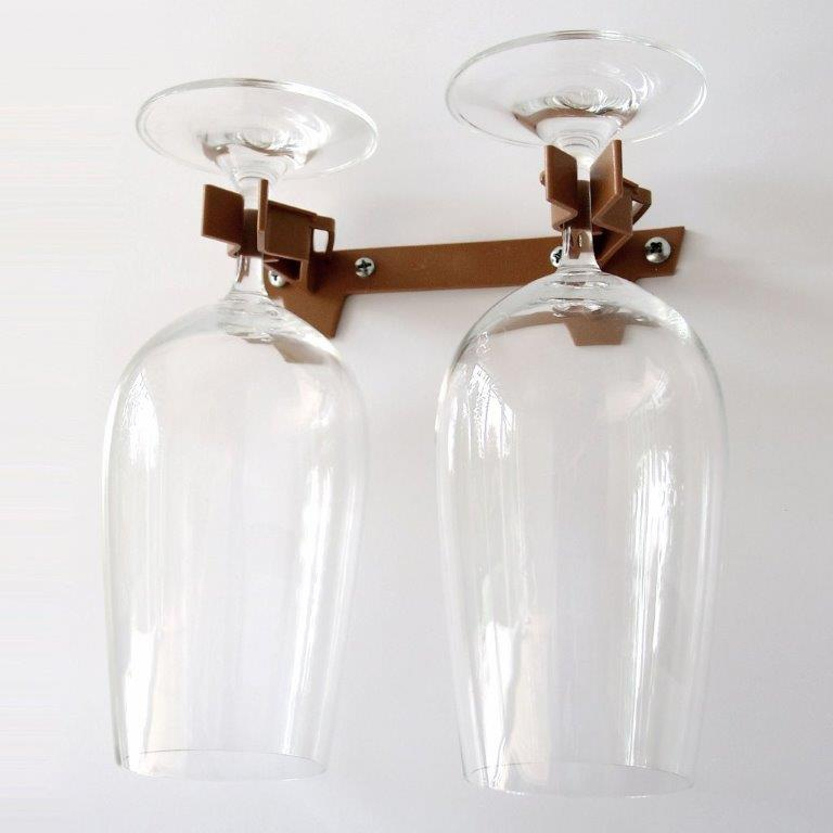 Mega-Klipp Doppelhalter Standard, 2er Set braun