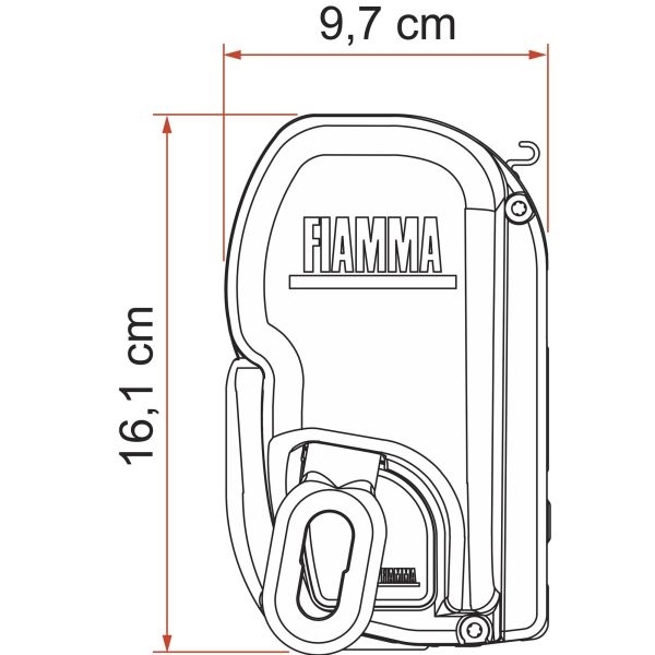 Markise Fiammastore F45L 550 Deep Black, Royal Grey -II. Wahl-