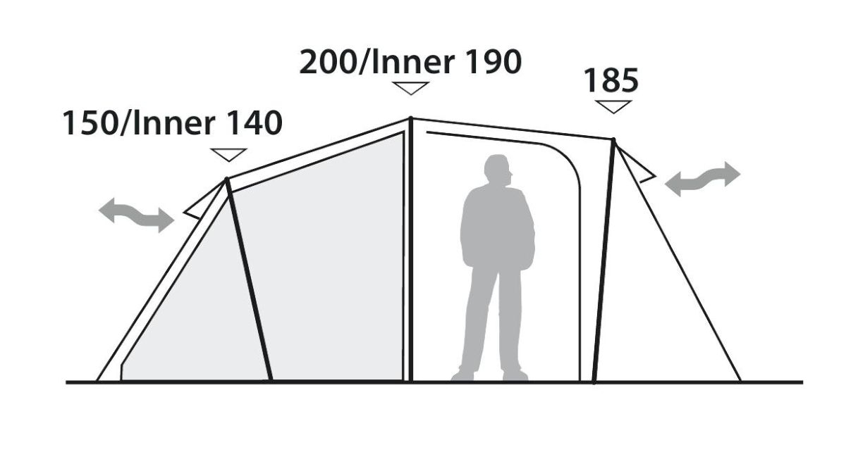 4 Personen Tunnelzelt Cima Versa 4 Ausstellungsstück
