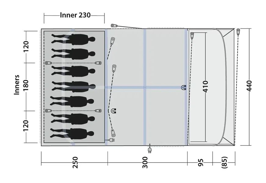 7 Personen Tunnelzelt Charleston 7 Air TC 7 Personen Tunnelzelt Charleston 7 Air TC