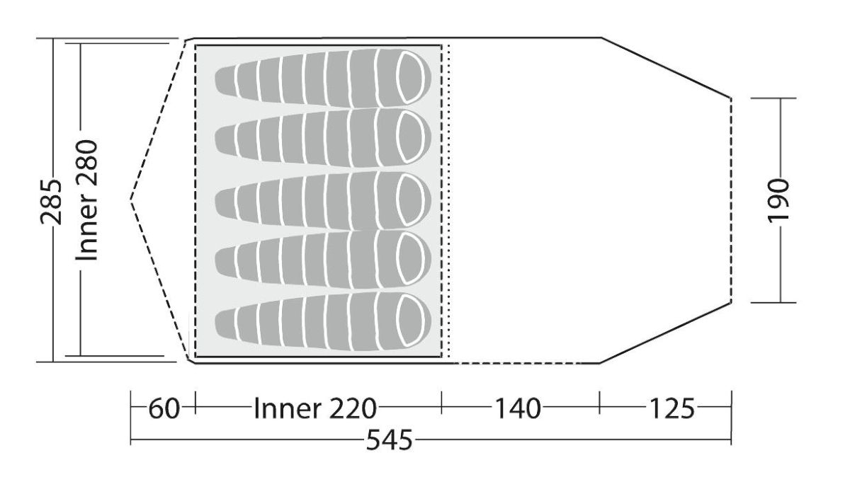 5 Personen Kuppelzelt Paso Flex 5 Ausstellungsstück